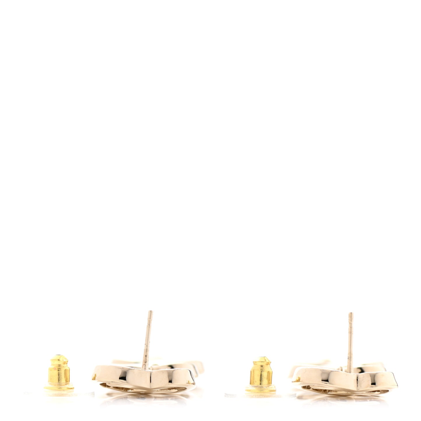 Metal CC Triple Heart Coco In Love Drop Earrings Gold