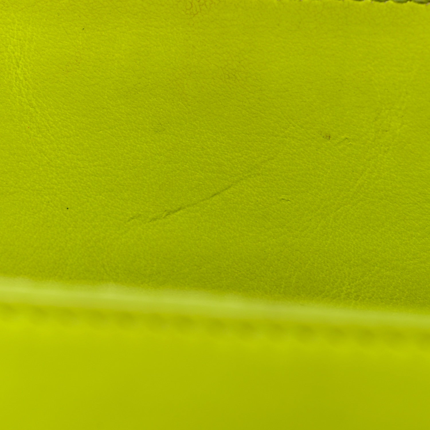 Saint Laurent Calfskin Nano Sac De Jour Neon Yellow 14 of 22