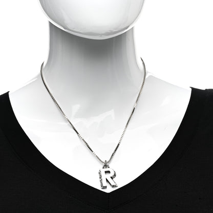 Gucci Sterling Silver Letter R Pendant Necklace 2 of 4