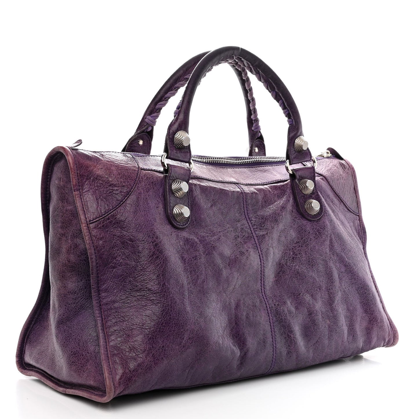 Agneau Giant 21 Silver Hardware Work Raisin