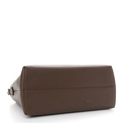 Fendi Vitello Dolce Bi-Color FF 1974 Embossed Medium By The Way Boston Bag Maya Black 4 of 10