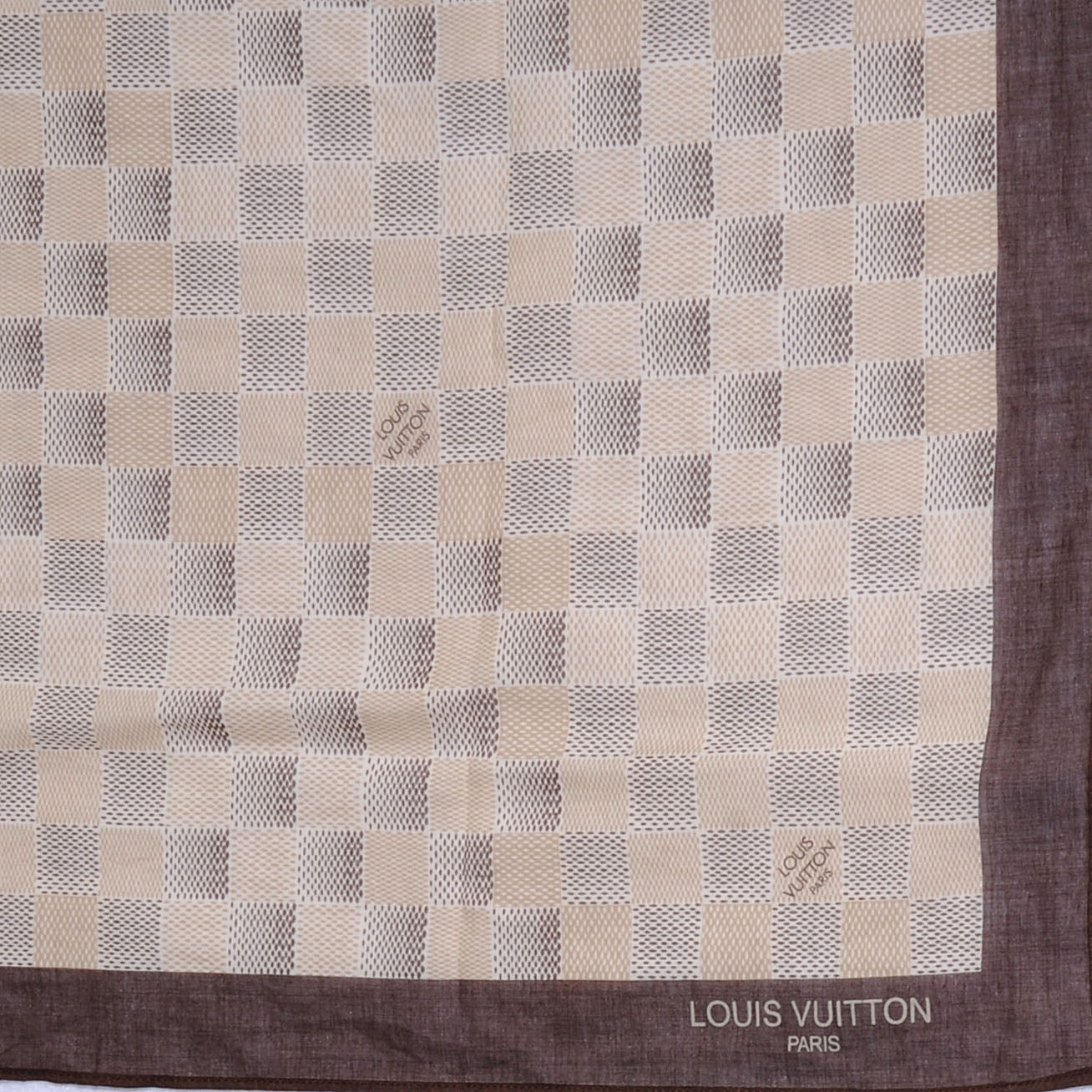 Louis Vuitton Cotton Damier Scarf 3 of 5