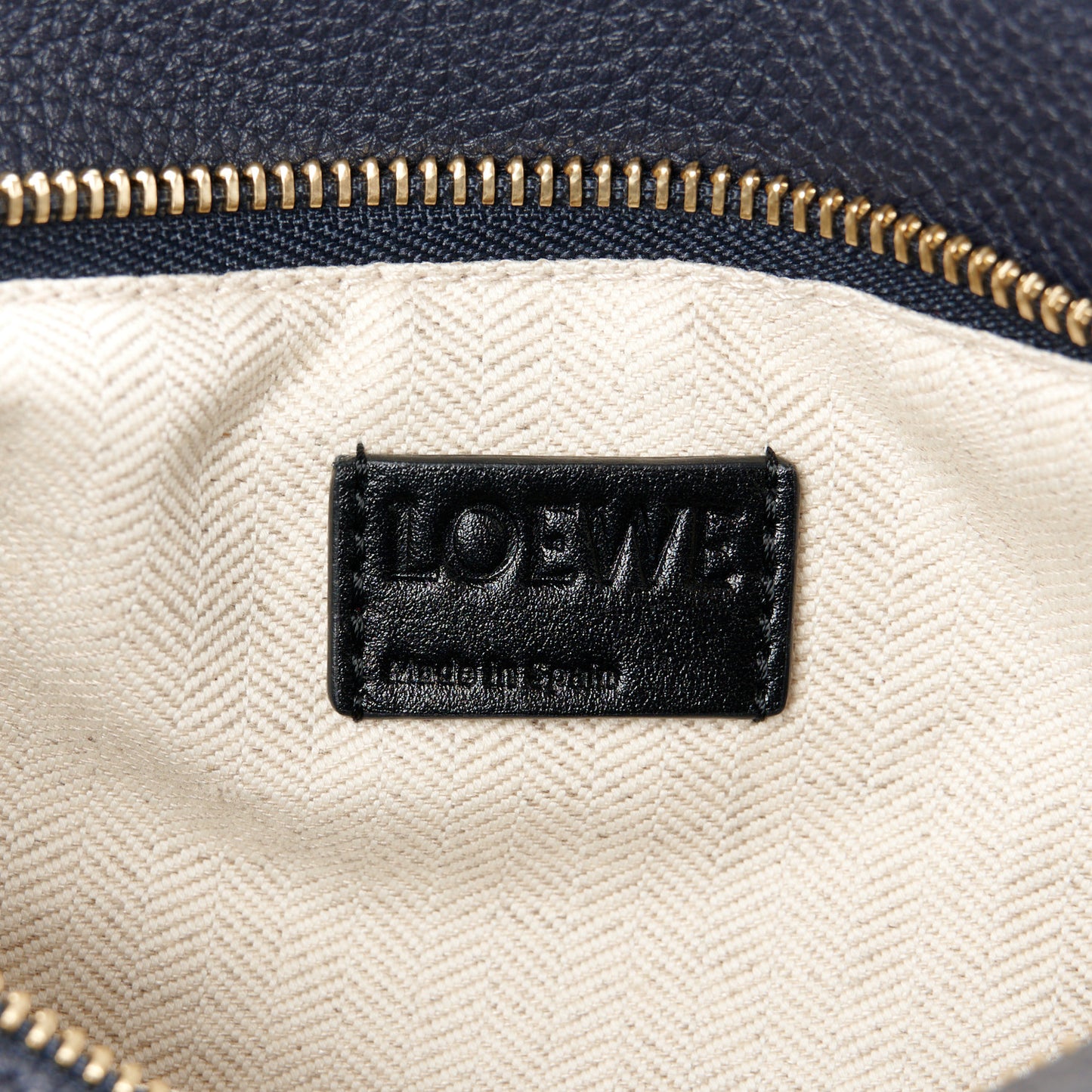 Calfskin Small Puzzle Bag Midnight Blue Black