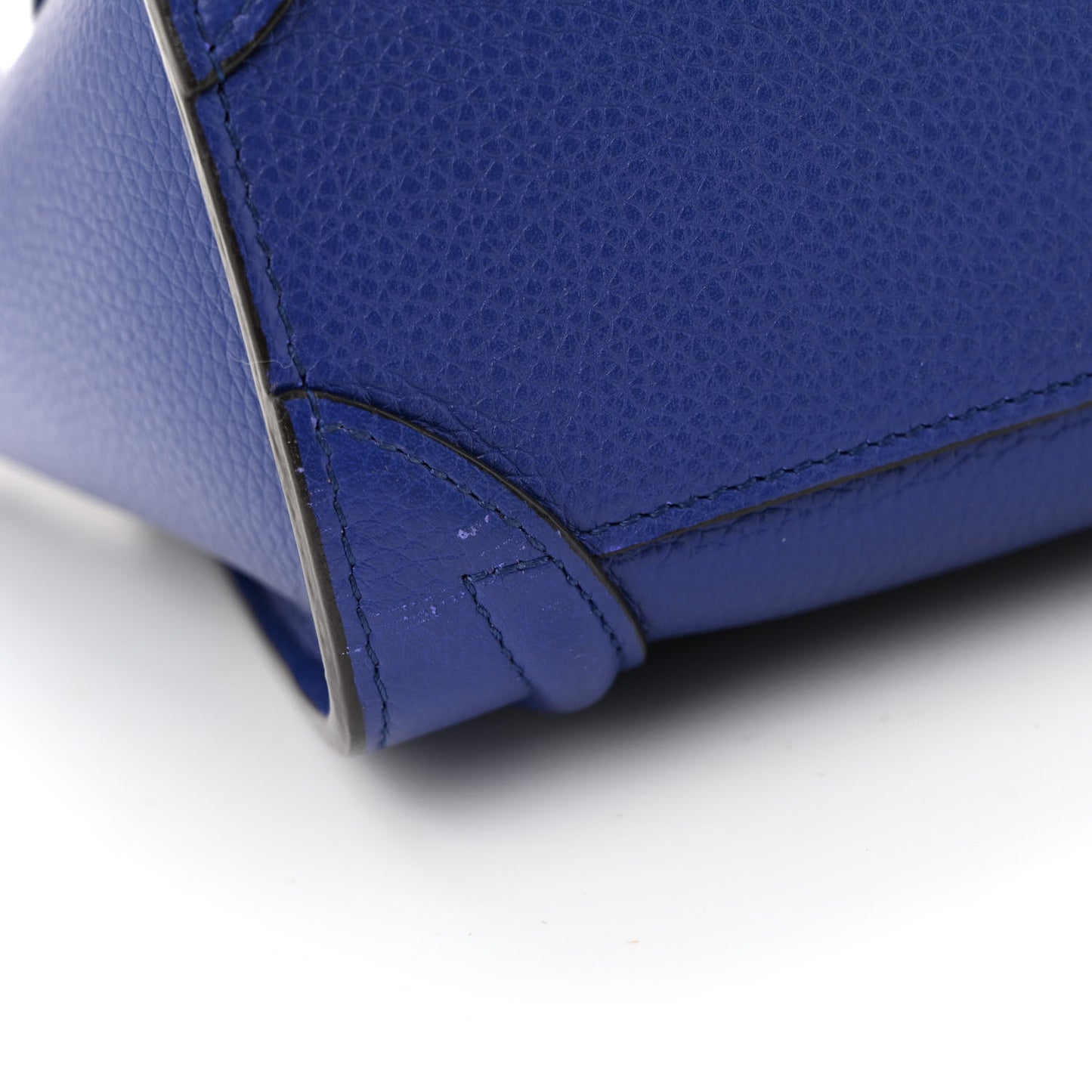 Drummed Calfskin Nano Luggage Indigo