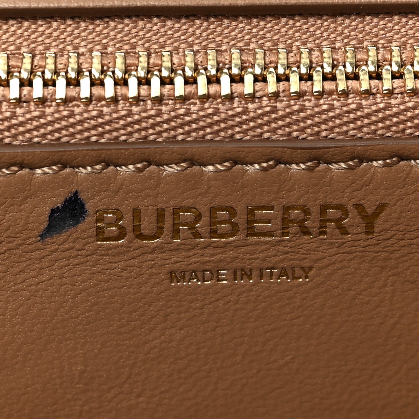 Calfskin Monogram Embossed Small TB Bag Light Camel