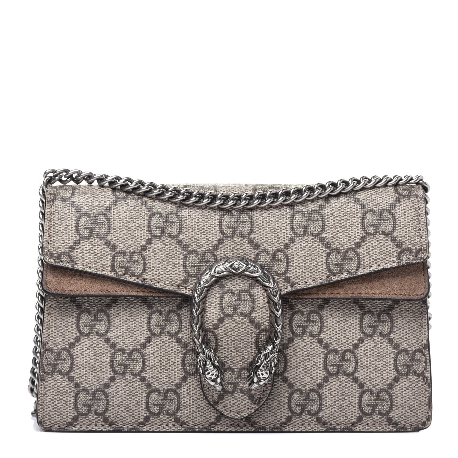 Gucci GG Supreme Monogram Super Mini Dionysus Shoulder Bag Taupe 1 of 16