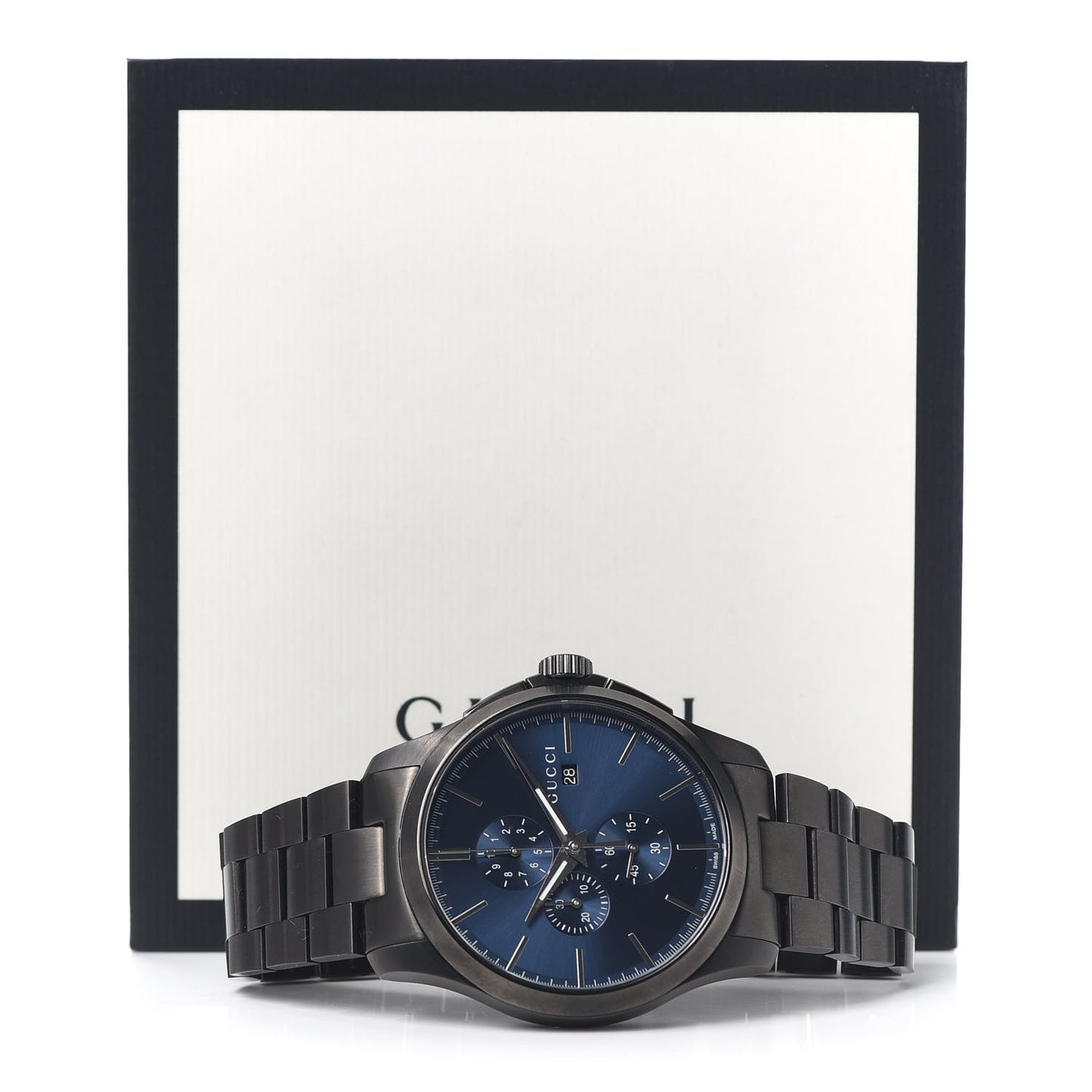 PVD Stainless Steel 44mm G-Timeless Chronograph Quartz Watch Blue