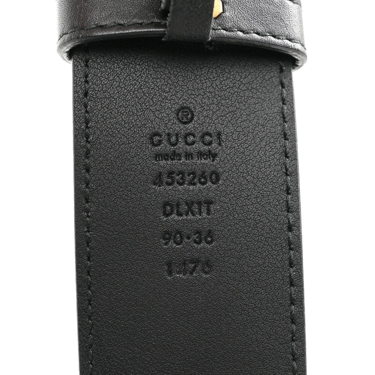 Gucci Moon Calfskin Pearl Double G 40mm Belt 90 36 Black Cream 5 of 7