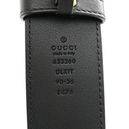 Gucci Moon Calfskin Pearl Double G 40mm Belt 90 36 Black Cream 5 of 7
