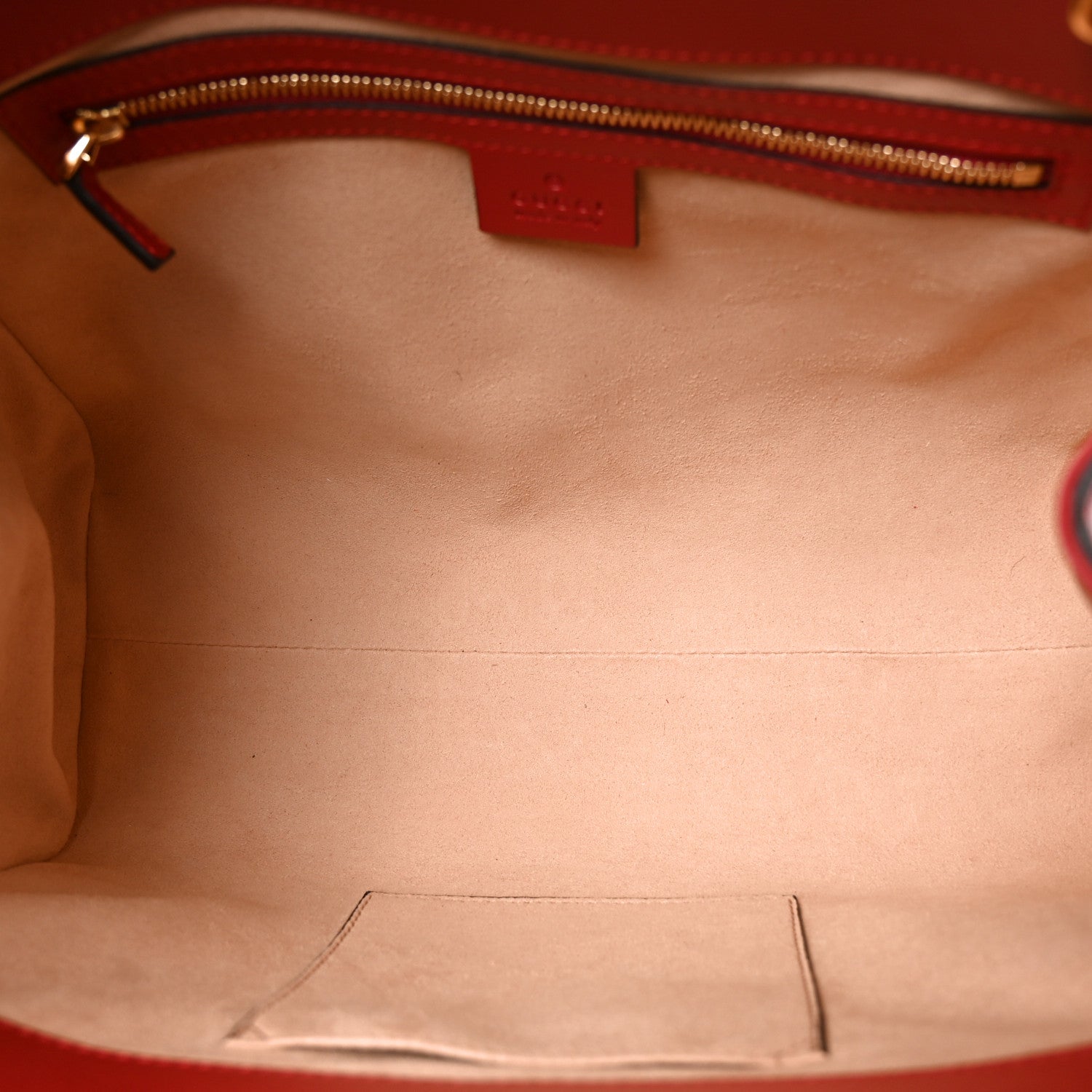 Gucci Nappa Bamboo Small Nymphaea Top Handle Bag Hibiscus Red 5 of 10