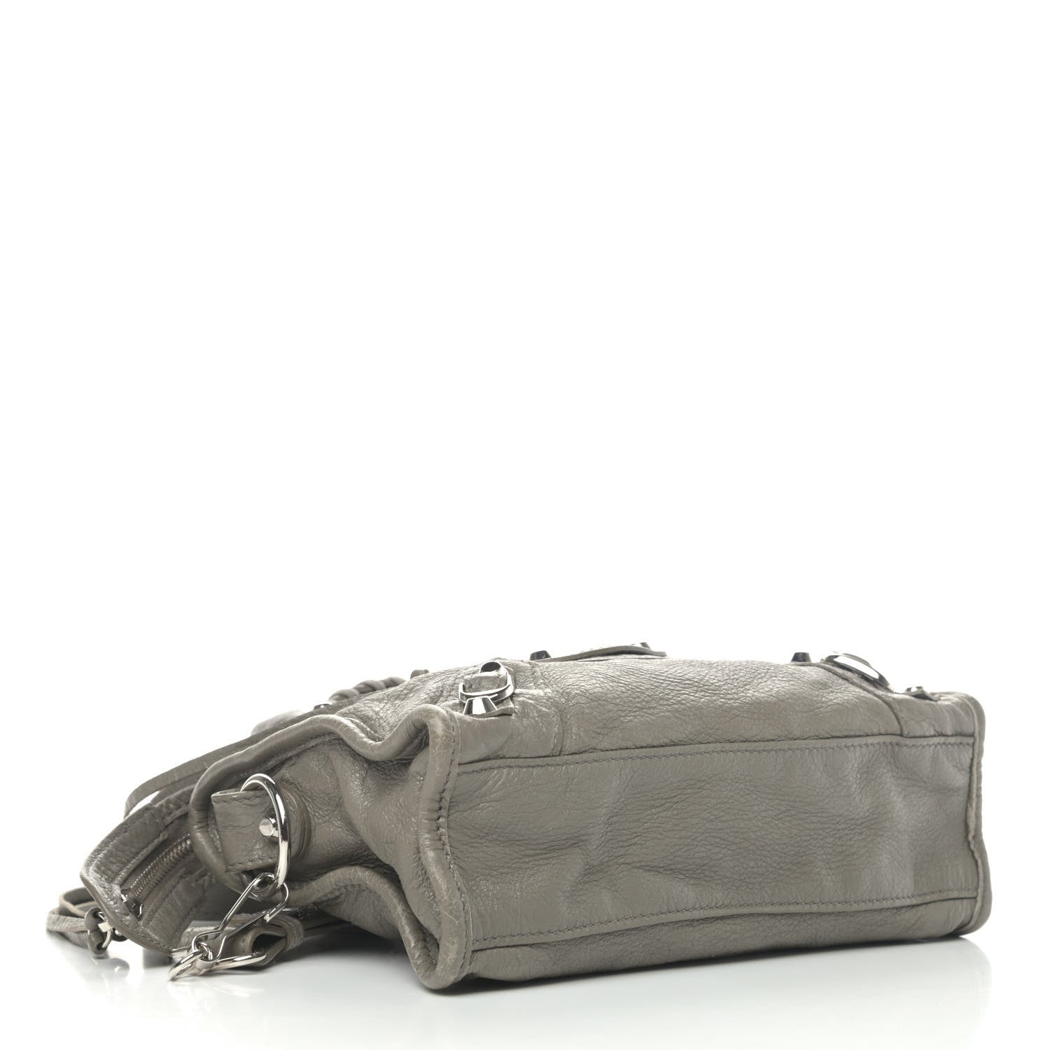 Balenciaga Agneau Classic Silver Hardware Mini City Beige Liege 3 of 4