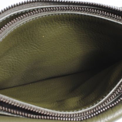 Balenciaga Grained Calfskin Papier Mini Triple Crossbody Vert Kaki 7 of 8