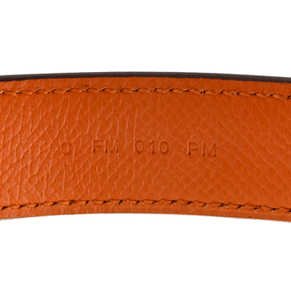 Hermes Epsom 25mm Tressage Shoulder Strap Orange Gold Rose Azalee 3 of 4