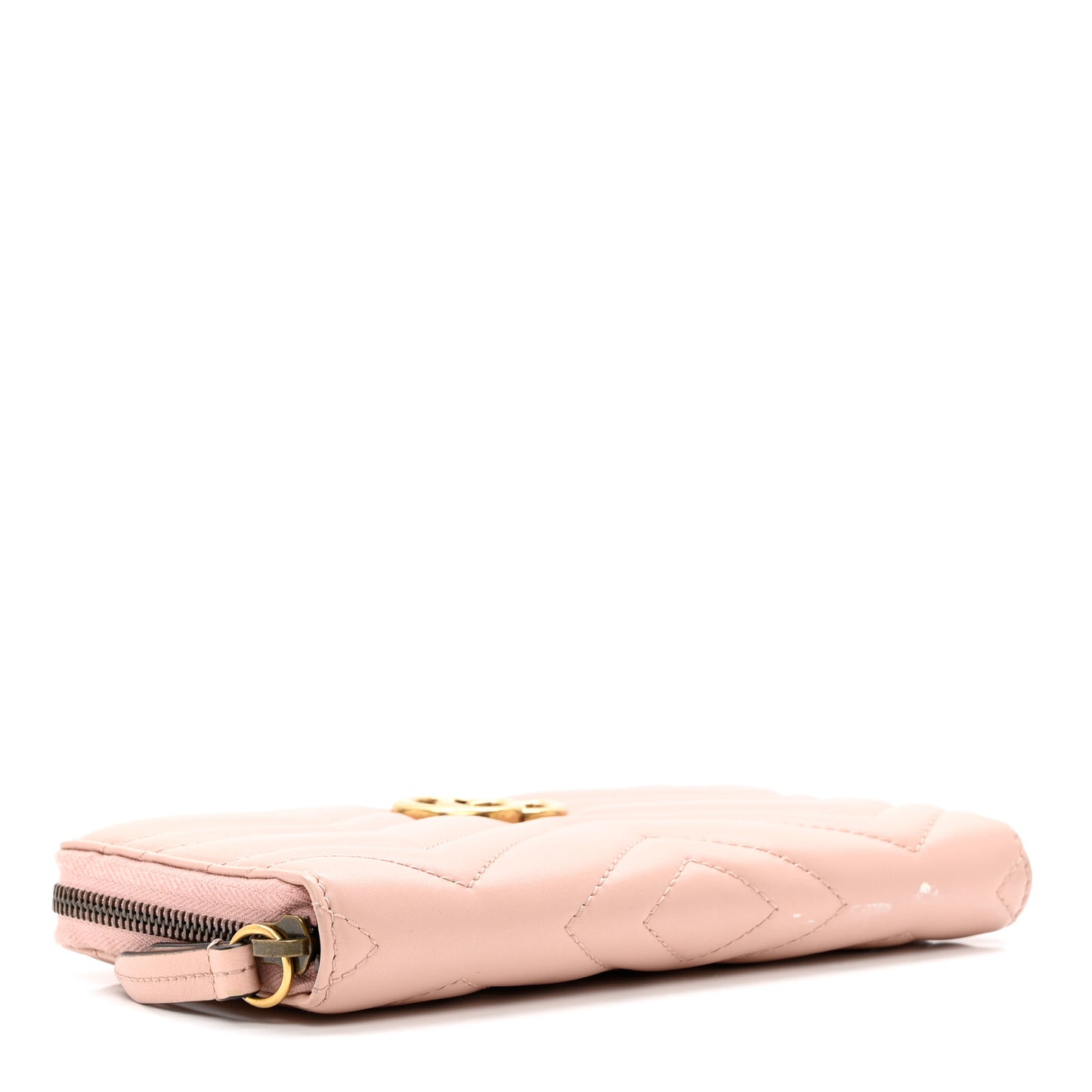 Calfskin Matelasse GG Marmont Zip Around Wallet Perfect Pink