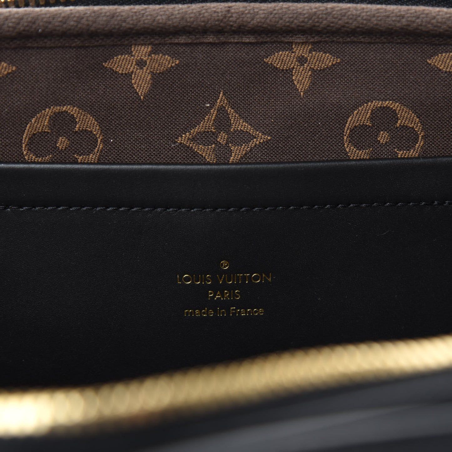 Calfskin Monogram Embossed Utility Crossbody Black