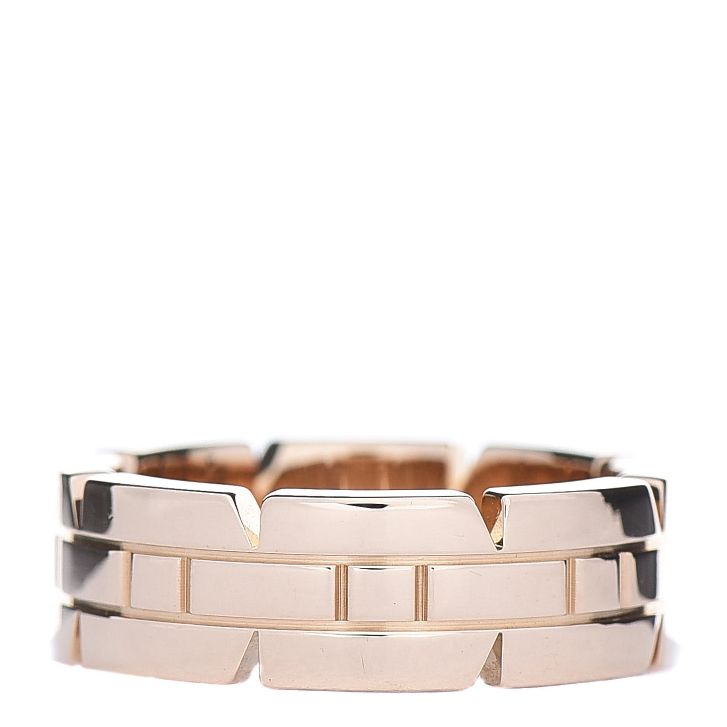 18K Pink Gold Tank Francaise Ring 49 5