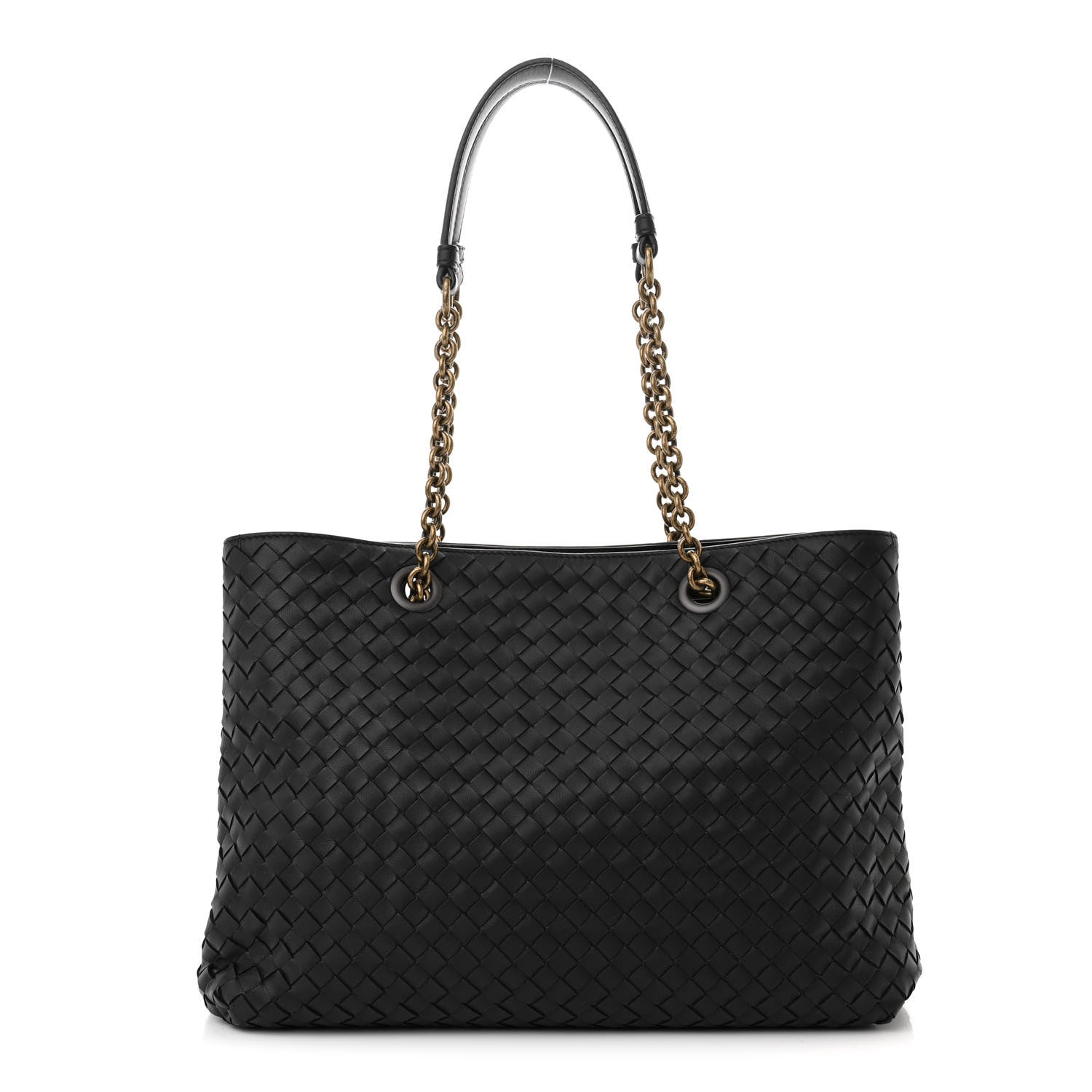 Bottega Veneta Nappa Intrecciato Medium Classic Chain Strap Tote Black 1 of 10