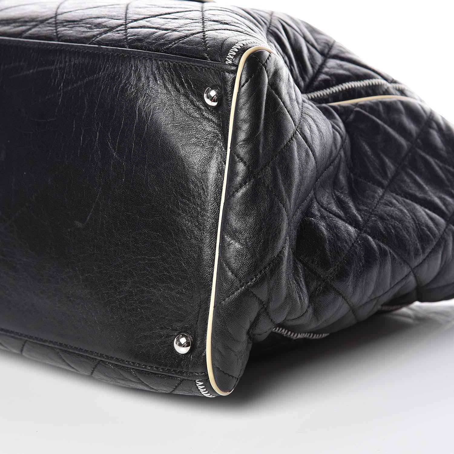 Chanel Lambskin Quilted Large East West Tote Black 13 of 16