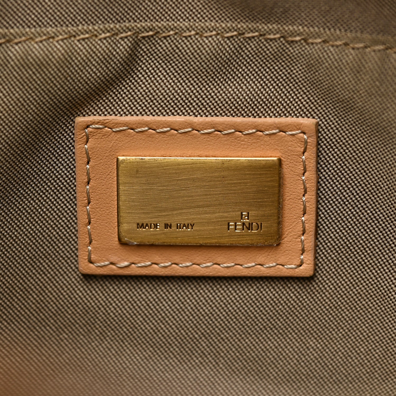 Fendi Zucchino Pochette Beige Naturale 5 of 11