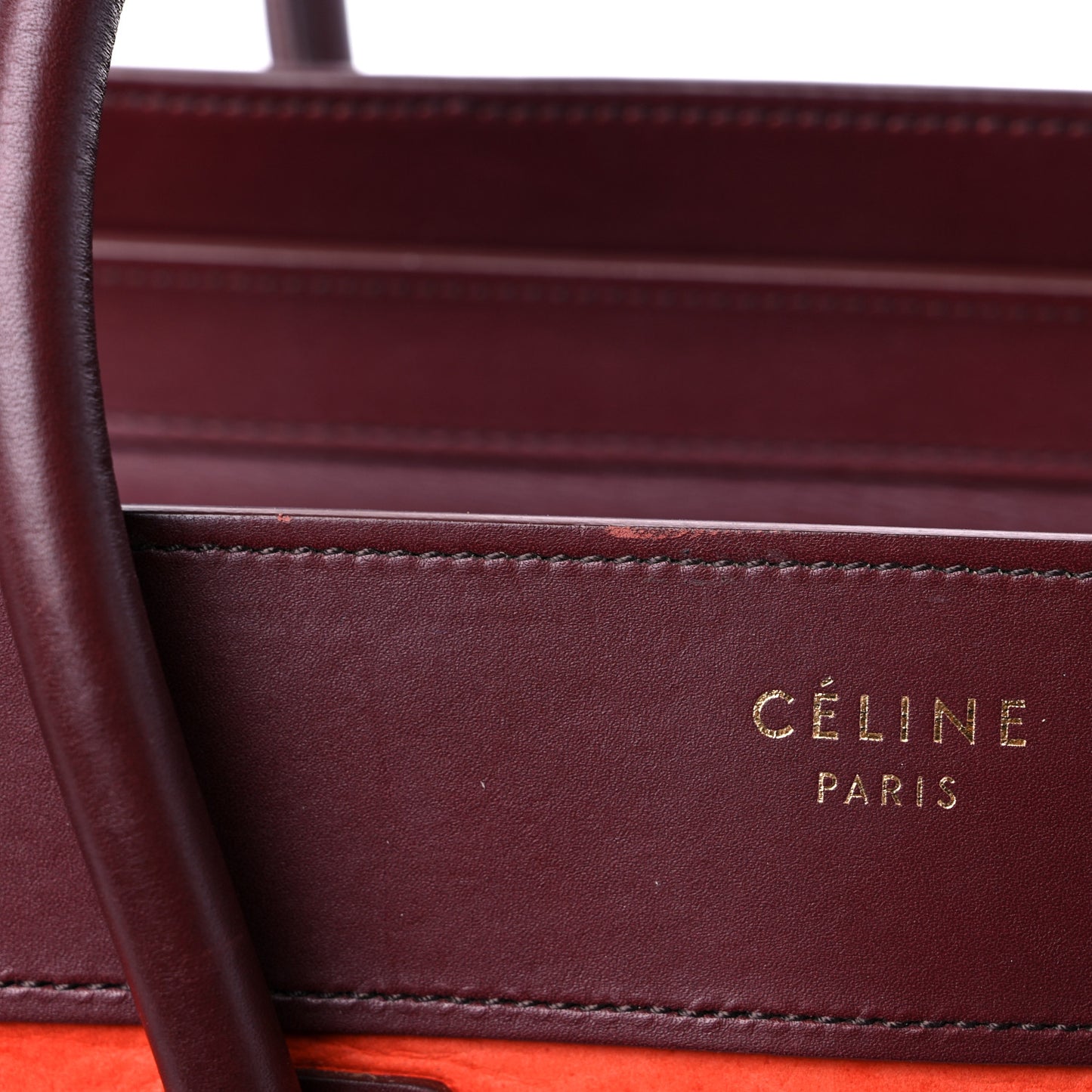 Bullhide Calfskin Micro Bi-Color Luggage Vermillion