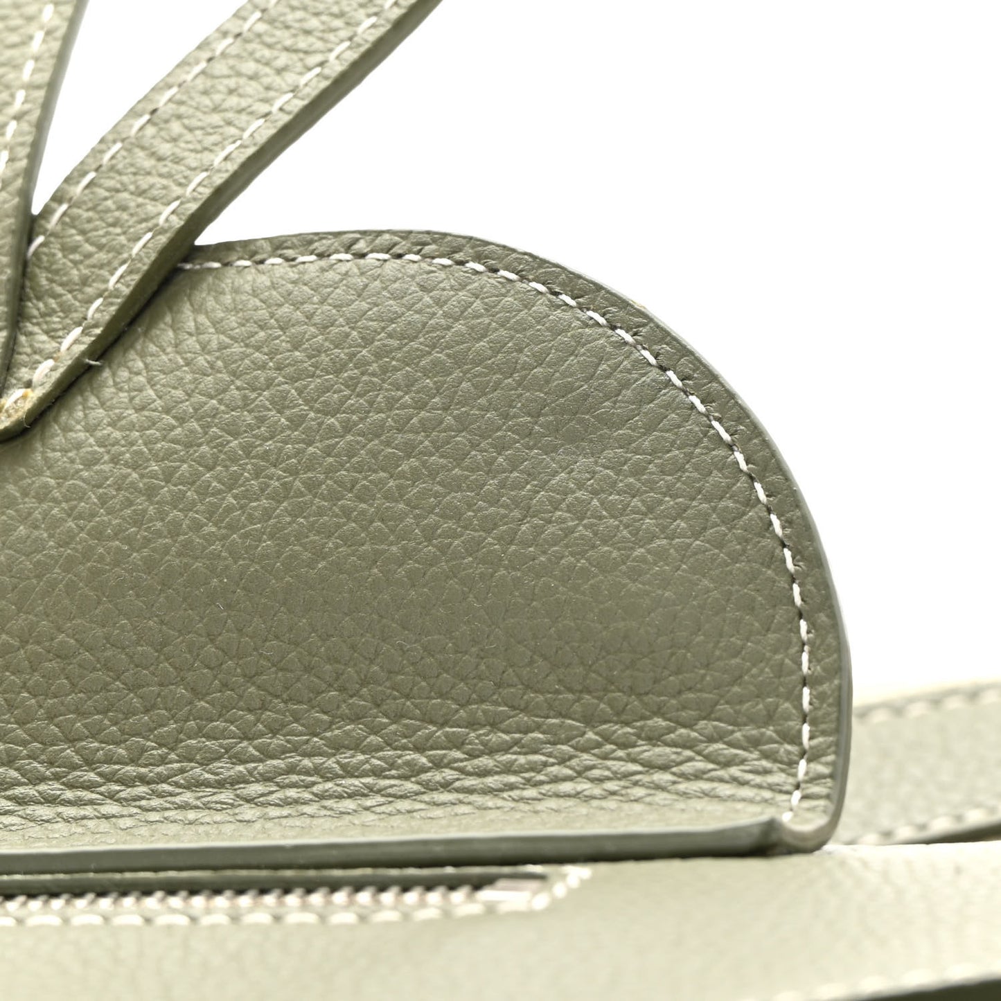 X KAWS Grained Calfskin Saddle Pouch Olive