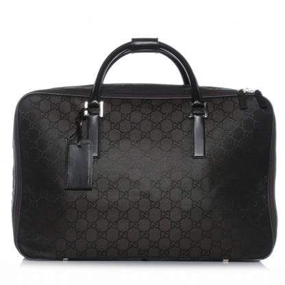 Gucci Nylon Monogram Small Lightweight Suitcase Luggage Brown 1 of 7