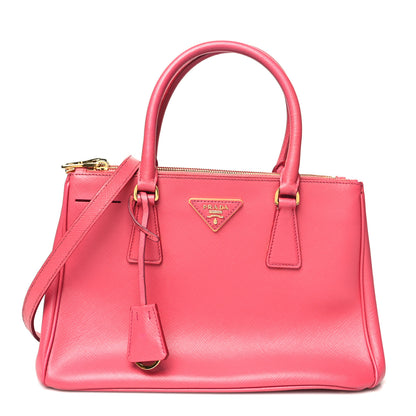 Prada Saffiano Medium Galleria Double Zip Tote Fuxia 1 of 19
