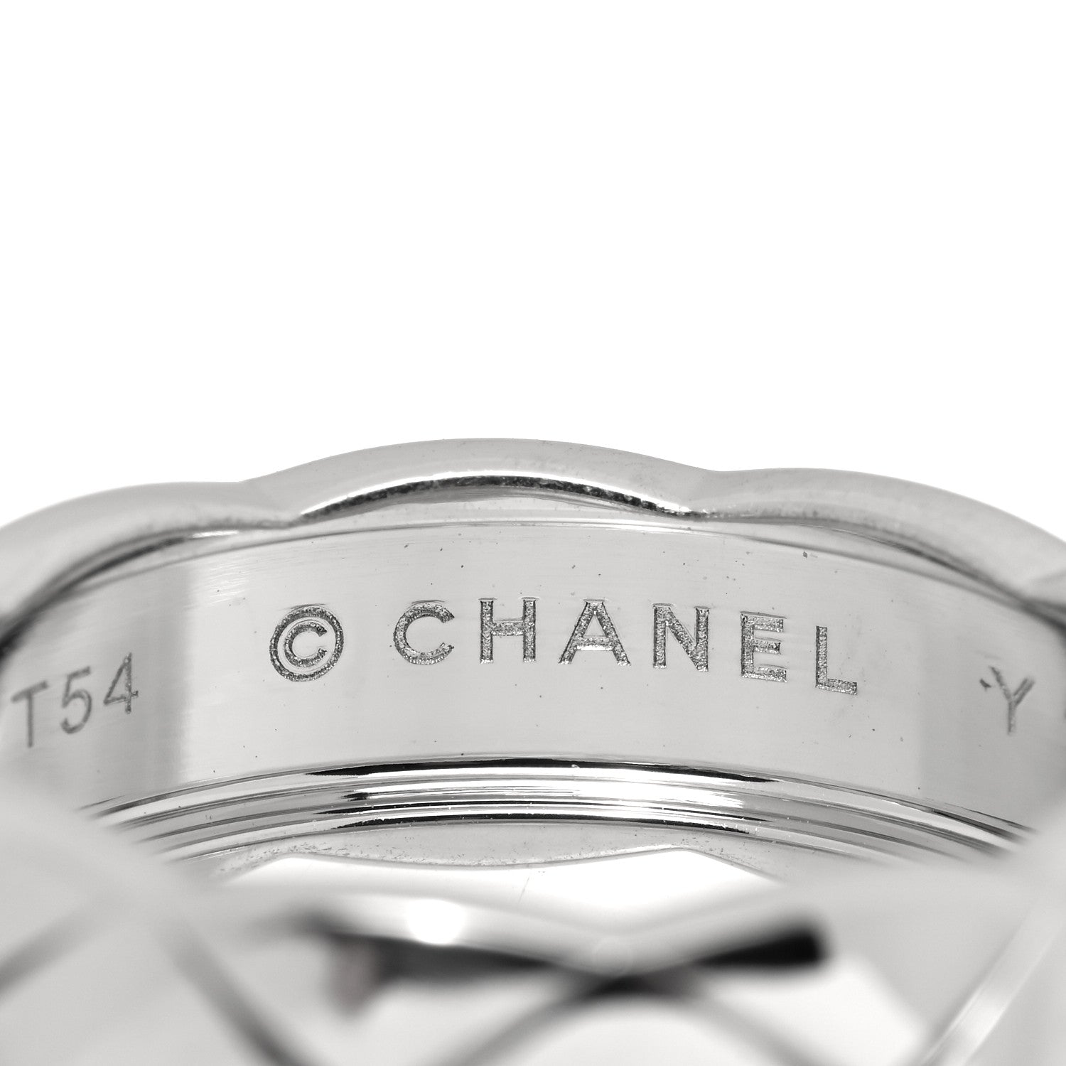 Chanel 18K White Gold Small Coco Crush Ring 54 7 4 of 4
