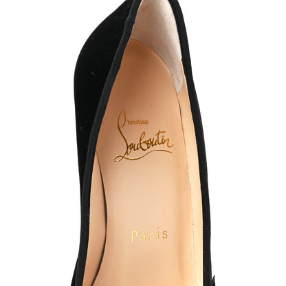 Christian Louboutin Velvet Madame Menule Bow 55 Pumps 35 Black 7 of 8