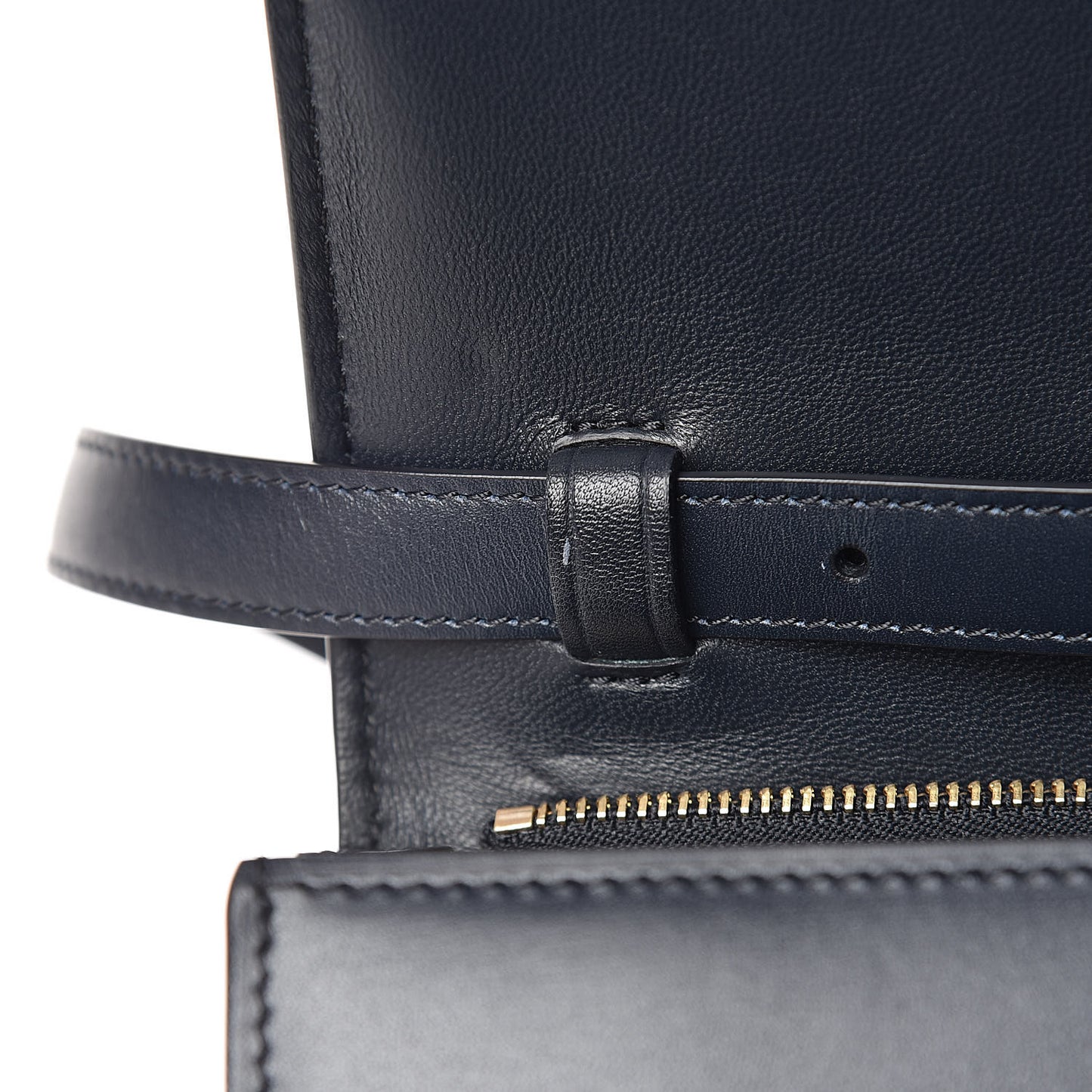 Box Calfskin Medium Classic Box Flap Bag Navy Blue
