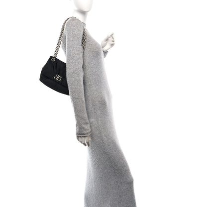 Balenciaga Nylon Mini Monaco Chain Shoulder Bag Black 2 of 10