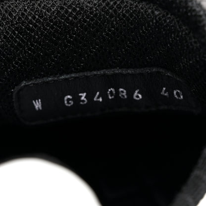 Chanel Nylon Calfskin Suede Womens CC Sneakers 40 Black Grey White 10 of 11