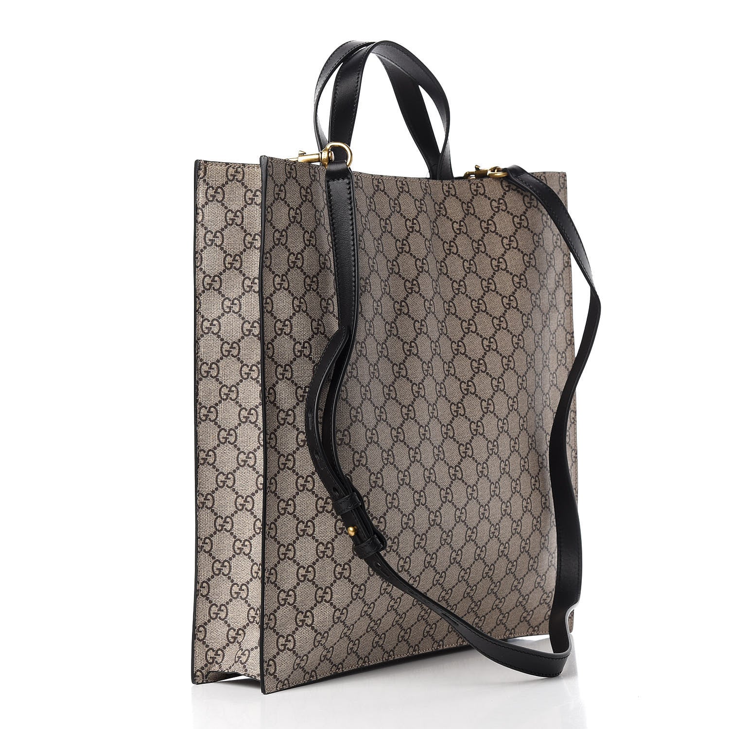 Gucci GG Supreme Monogram L'Aveugle Par Amour Print Vertical Tote Black 4 of 11