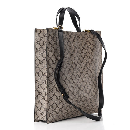 Gucci GG Supreme Monogram L'Aveugle Par Amour Print Vertical Tote Black 4 of 11