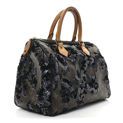 Louis Vuitton Monogram Fleur De Jais Sequins Speedy 30 3 of 11