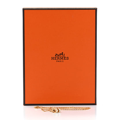 Hermes Lacquered Gold Mini Pop H Pendant Necklace White 7 of 7
