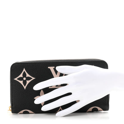 Louis Vuitton Empreinte Monogram Giant Zippy Wallet Black Beige 2 of 6