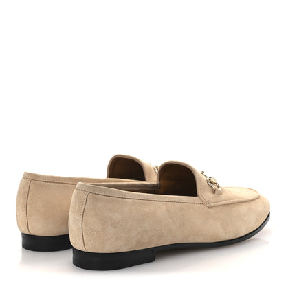 Gucci Suede Horsebit Womens Jordaan Loafers 39.5 Pink Sand 5 of 11