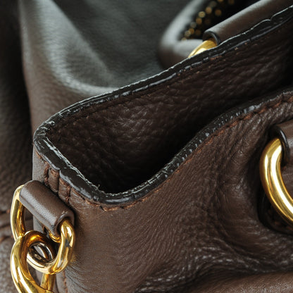 Miu Miu Cervo Grommet Top Handle Tote Brown 10 of 10