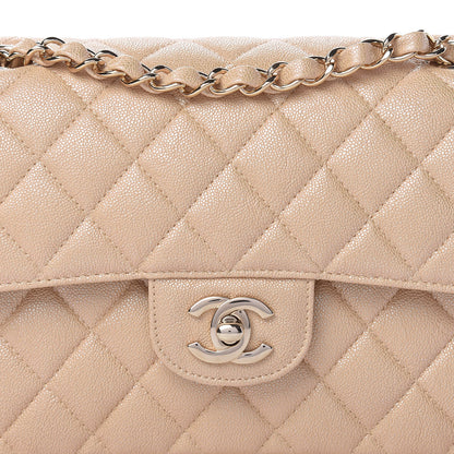 Chanel Iridescent Caviar Quilted Small Double Flap Beige 12 of 13
