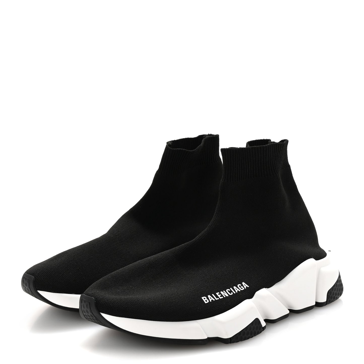 Neoprene Knit Mens Speed Sneakers 39 Black White