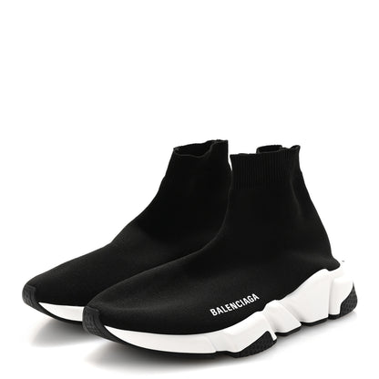 Balenciaga Neoprene Knit Mens Speed Sneakers 39 Black White 4 of 10