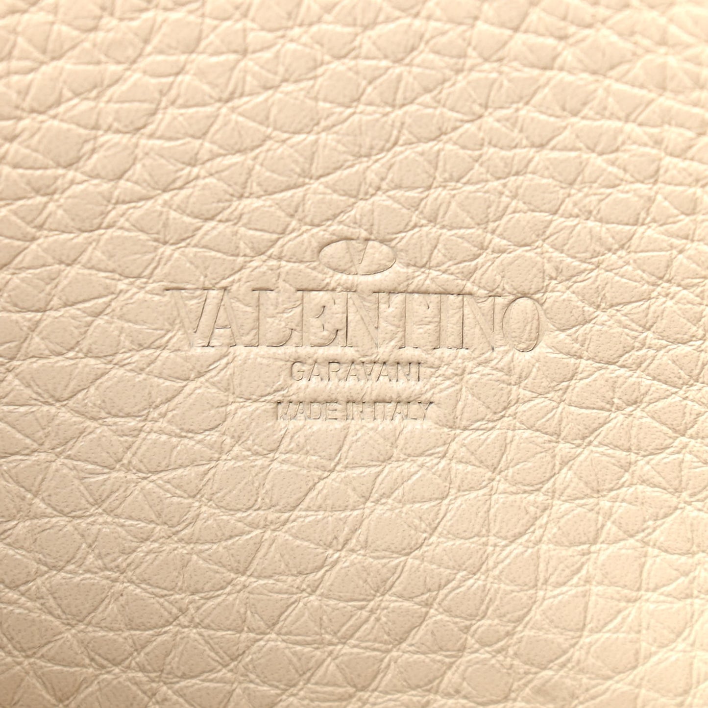 Pebbled Calfskin Embroidered Medium Rockstud Flip Lock Crossbody Bag Ivory