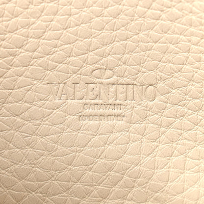 Valentino Garavani Pebbled Calfskin Embroidered Medium Rockstud Flip Lock Crossbody Bag Ivory 5 of 7