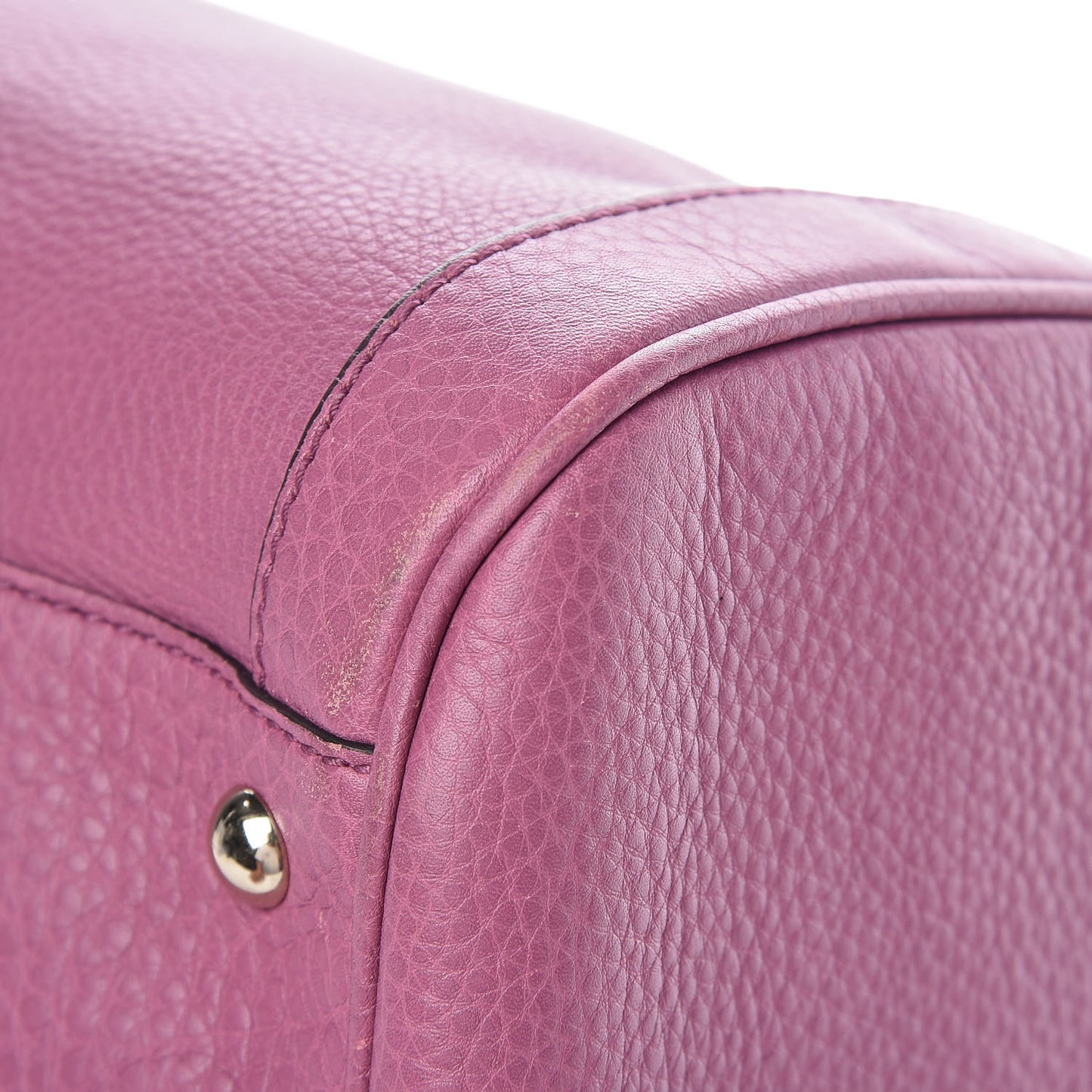 Pebbled Calfskin Medium Soho Boston Fresia Rose