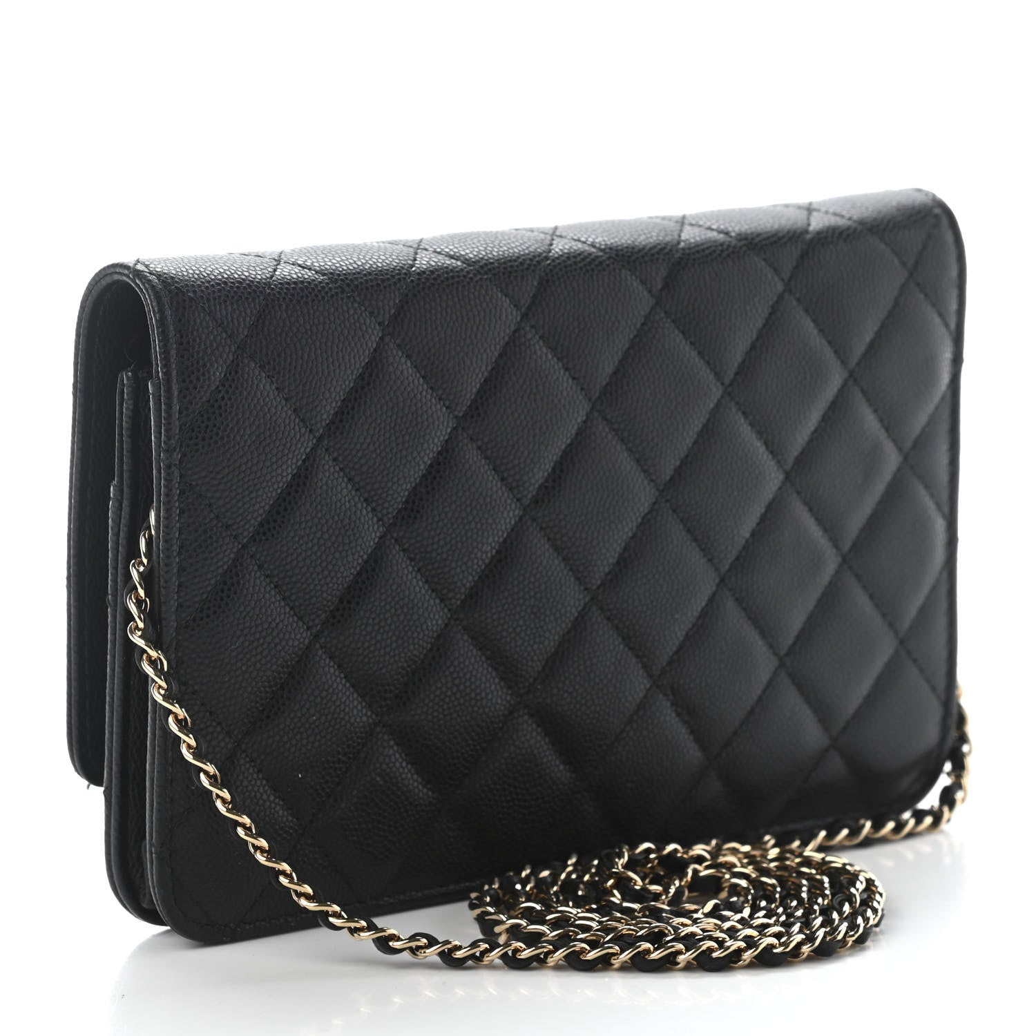 Chanel Caviar Quilted Golden Class Wallet On Chain WOC Black 3 of 9