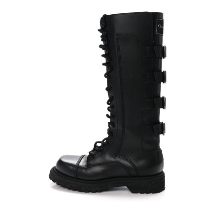 Christian Dior Matte Calfskin Diorebel High Boots 39 Black 1 of 9