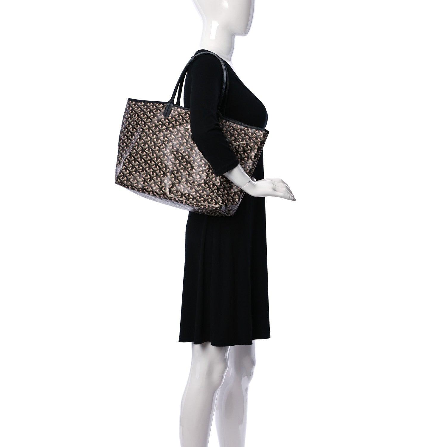 Goyard Goyardine Saint Louis Claire Voie PM Black Pink 2 of 9