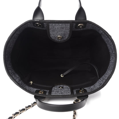Chanel Lurex Boucle Medium Deauville Tote Black 5 of 11