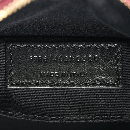 Saint Laurent Calfskin Matelasse Monogram Lou Belt Bag Dark Legion Red 7 of 9